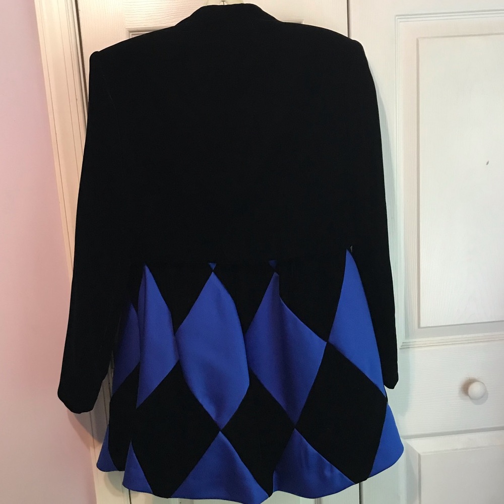 Sold‼️Black Tie Oleg Cassini Black & Royal Skirt - Picture 6 of 8